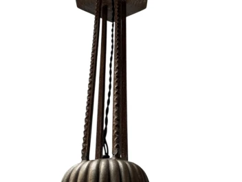 Art Deco Muller Frères Luneville Style Pendant Light, 1930s